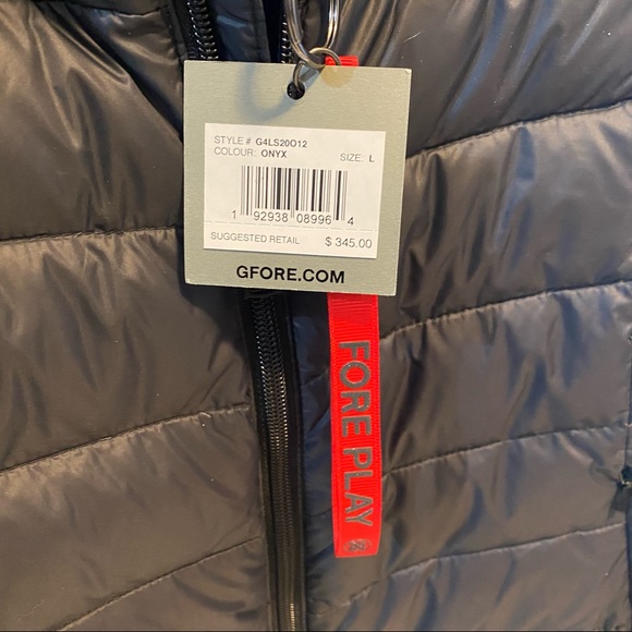 NWT Ladies G/Fore Puffer Jacket - Black - Large - Picture 9 of 13